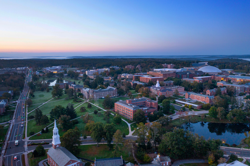 Fall_scenic_DJI_0590_sm Aerial image of the University of Connecticut during Fall